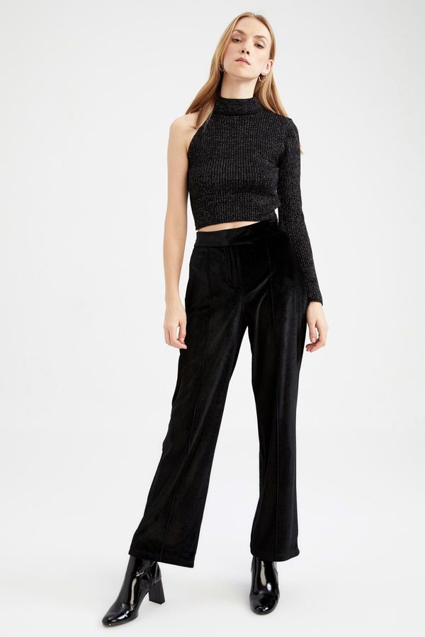 DEFACTO DEFACTO Corduroy Trousers Wide Leg Pocket