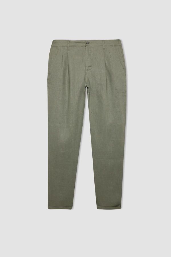 DEFACTO DEFACTO Crop Double Leg Linen Trousers