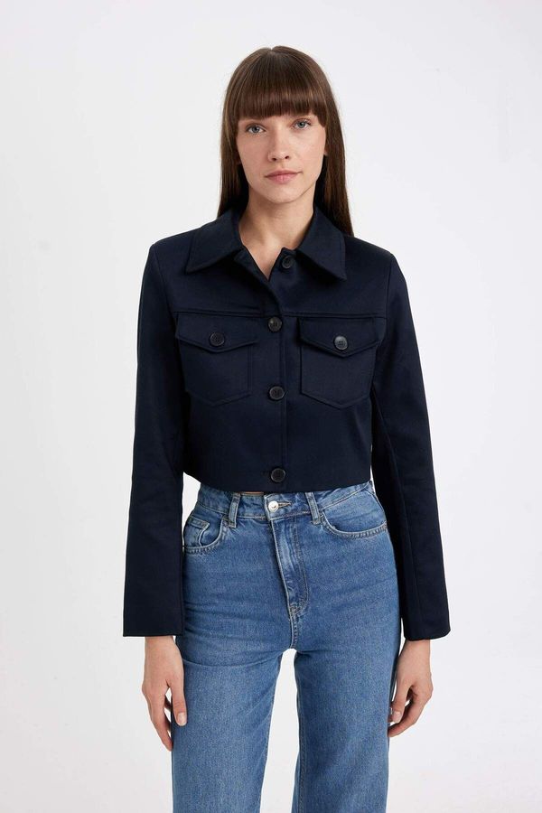 DEFACTO DEFACTO DFC - Crop Shirt Collar Blazer Jacket