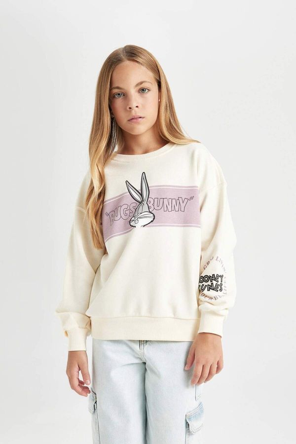 DEFACTO DEFACTO DFC - Girls Looney Tunes Relax Fit Crew Neck Sweatshirt