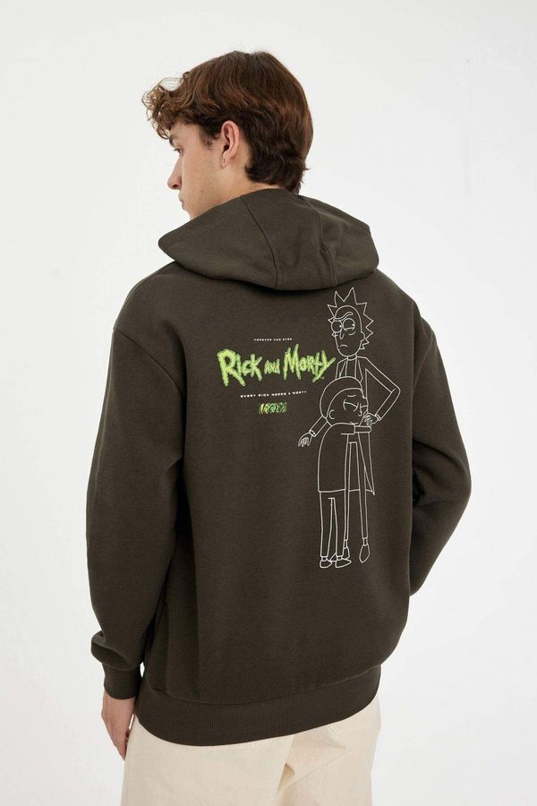 DEFACTO DEFACTO DFC - Rick and Morty Boxy Fit Hooded Sweatshirt