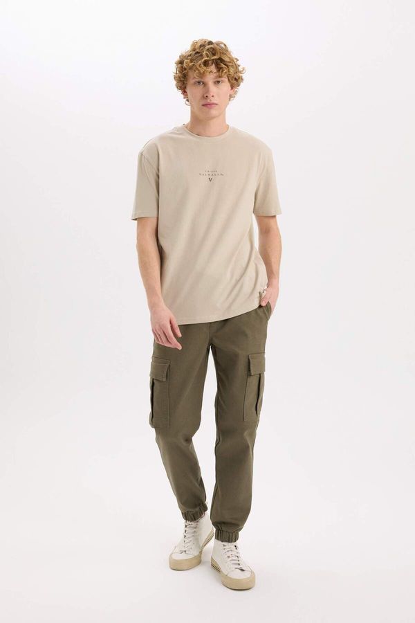 DEFACTO DEFACTO DFM - Jogger Pants Regular Waist Laced Textured Cargo Pocket