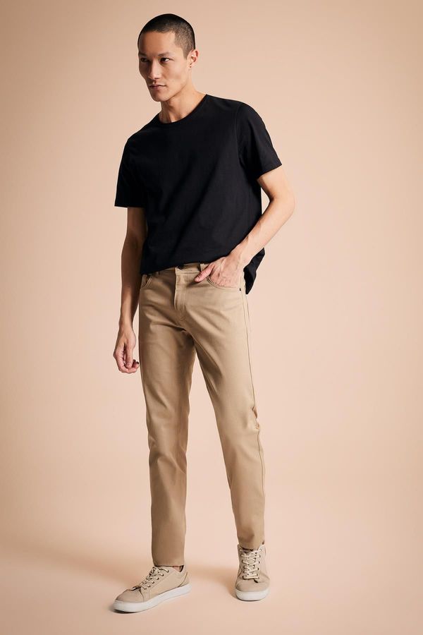 DEFACTO DEFACTO Extra Slim Fit Skinny Leg Gabardine Chino Canvas Trousers