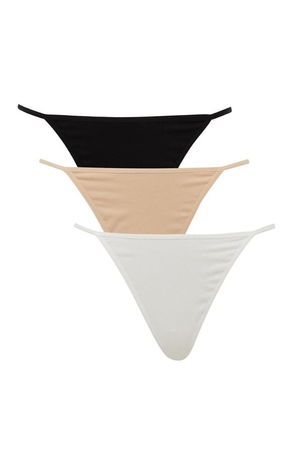 DEFACTO DEFACTO Fall In Love 3-Piece String Packed Slip Panties