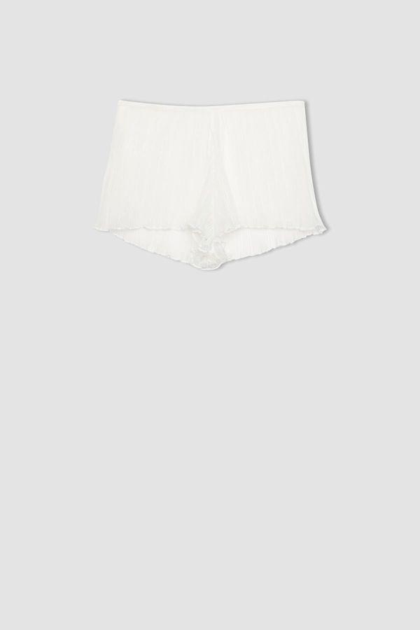 DEFACTO DEFACTO Fall in Love Bridal White Lace Shorts