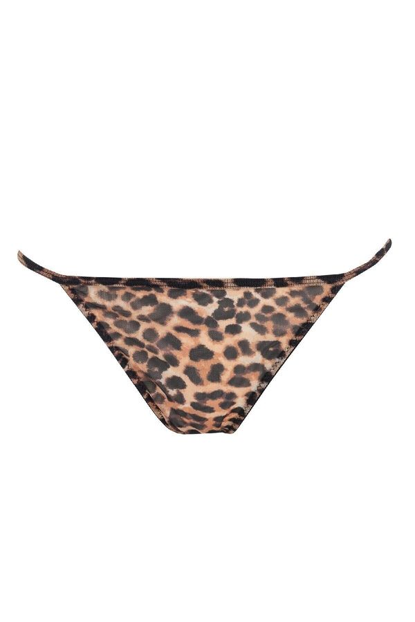 DEFACTO DEFACTO Fall in Love Leopard Patterned Tulle Slip Panties