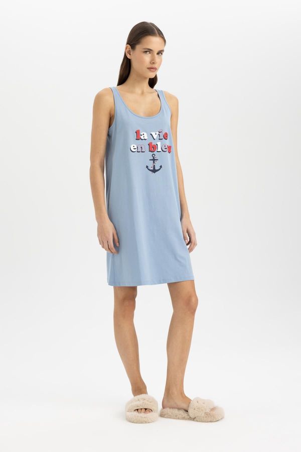 DEFACTO DEFACTO Fall in Love Printed Sleeveless Nightgown