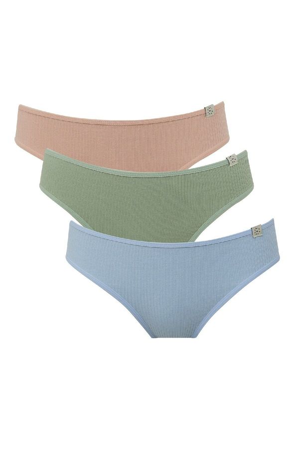 DEFACTO DEFACTO Fall In Love Rib 3-Pack Slip Panties