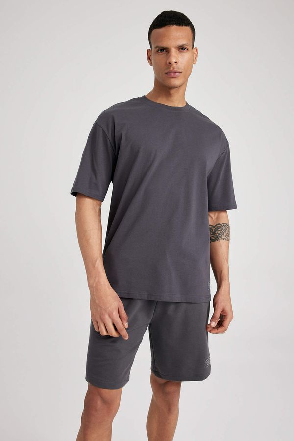 DEFACTO Defacto Fit Oversize Fit Crew Neck Printed T-Shirt