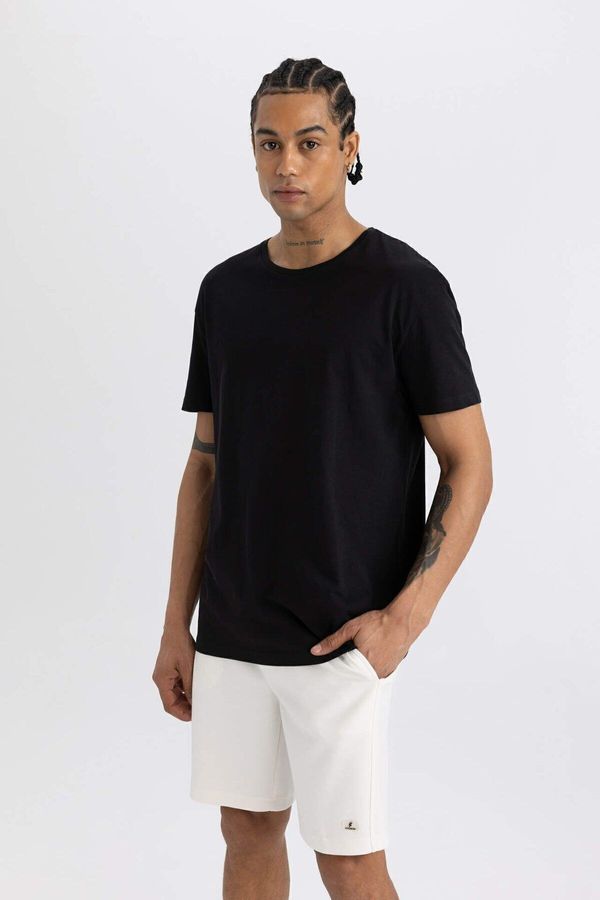 DEFACTO DEFACTO Fit Standard Fit Crew Neck Printed Short Sleeve 100% Cotton T-Shirt A5825ax23sm