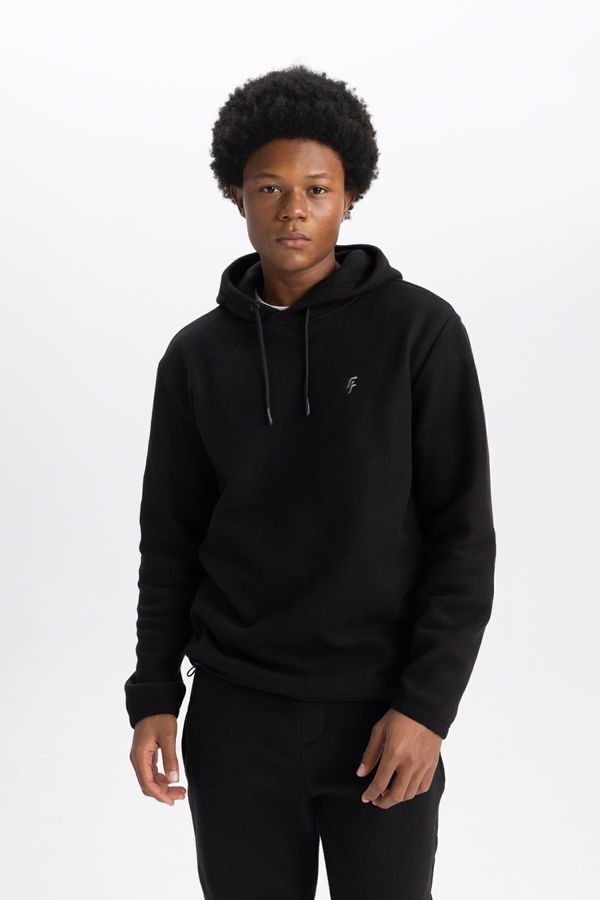 DEFACTO DEFACTO Fit Standard Fit Hooded Fleece Sweatshirt Y5709az23wn