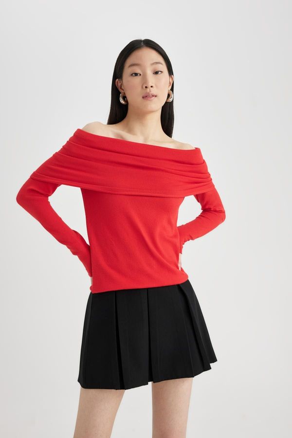 DEFACTO DEFACTO Fitted Open Shoulder Sweater