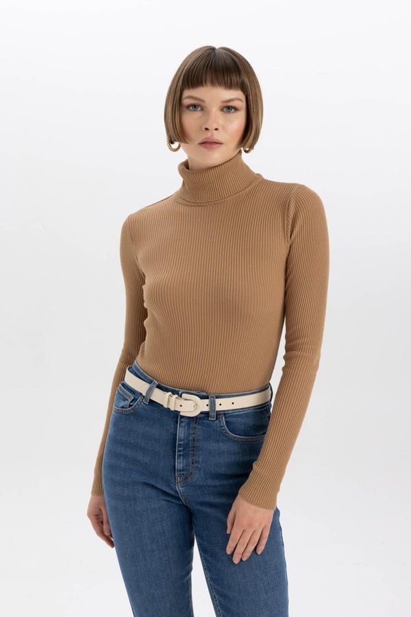 DEFACTO DEFACTO Fitted Turtleneck Ribbed Sweater