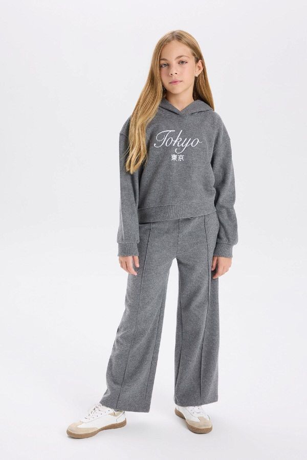 DEFACTO DEFACTO Girl Anthracite Wide Leg Wide Leg Sweatpants