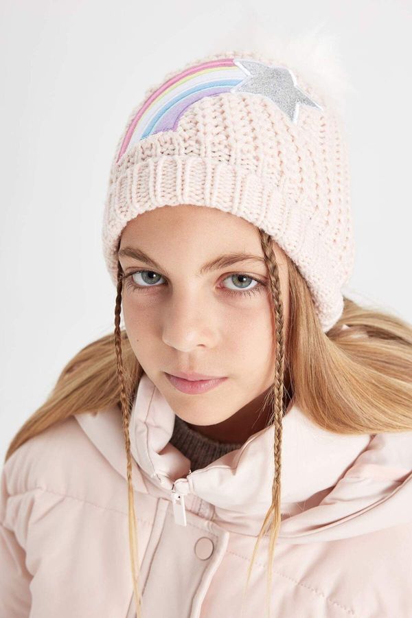 DEFACTO DEFACTO Girl Applique Knitted Beret