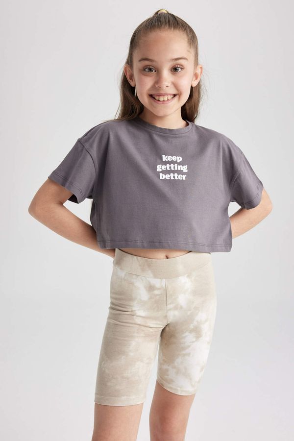 DEFACTO DEFACTO Girl Crop Short Sleeve T-Shirt