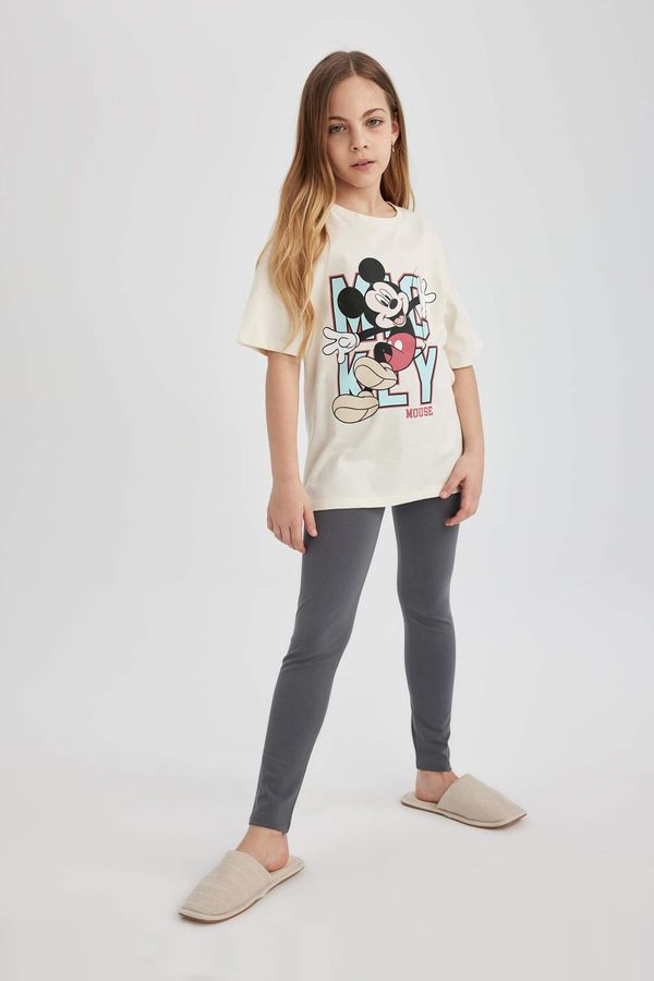 DEFACTO DEFACTO Girl Disney Mickey & Minnie Oversize Fit 2 Piece Pajama Set