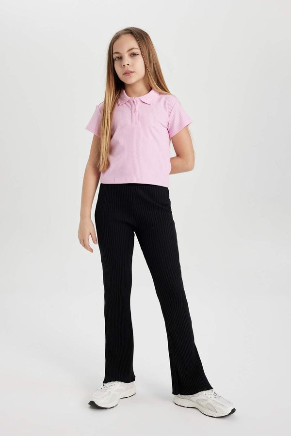 DEFACTO DEFACTO Girl Flare Leg Ribbed Camisole Trousers