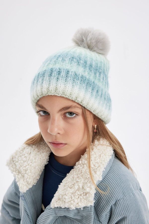 DEFACTO DEFACTO Girl Gradient Pompom Beanie