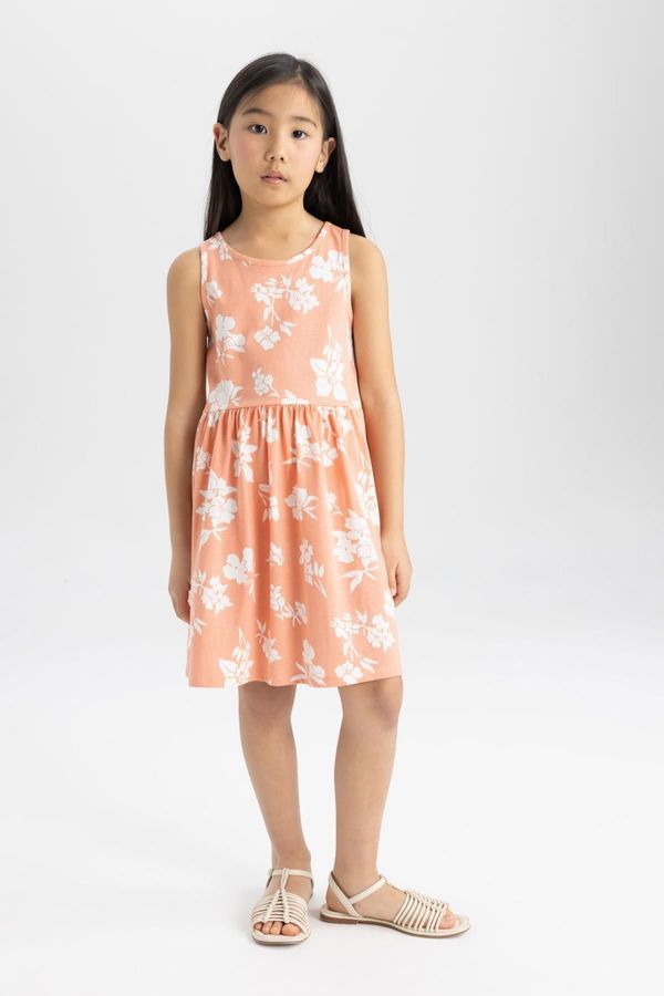 DEFACTO DEFACTO Girl Patterned Sleeveless Dress