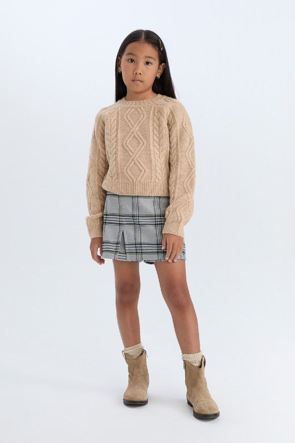 DEFACTO DEFACTO Girl Plaid Shorts Skirt