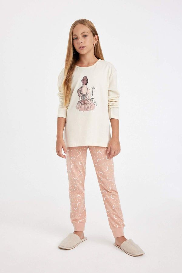 DEFACTO DEFACTO Girl Printed Long Sleeve Pajama Set