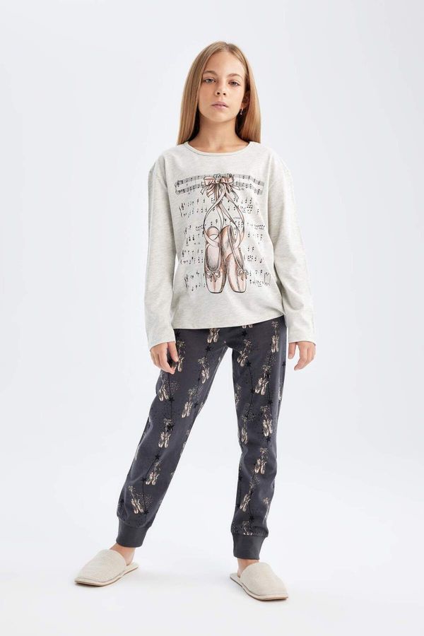 DEFACTO DEFACTO Girl Printed Long Sleeve Pajama Set