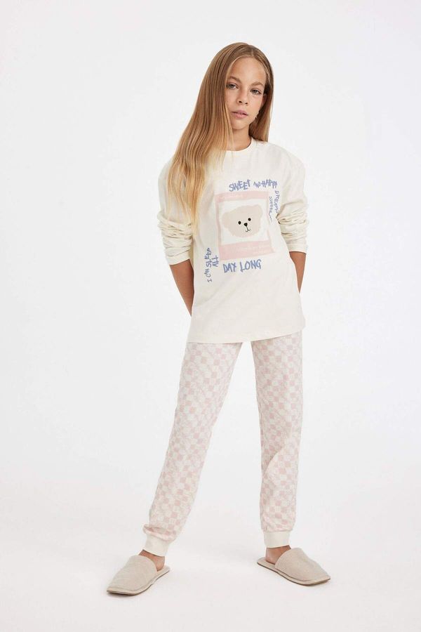 DEFACTO DEFACTO Girl Printed Long Sleeve Pajama Set