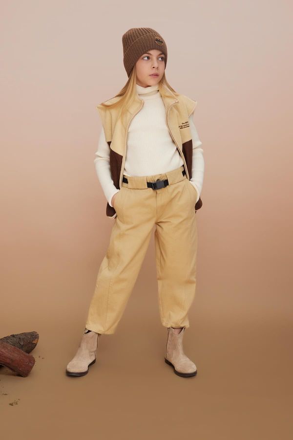 DEFACTO DEFACTO Girl Slouchy Fit Straight Leg Gabardine Trousers