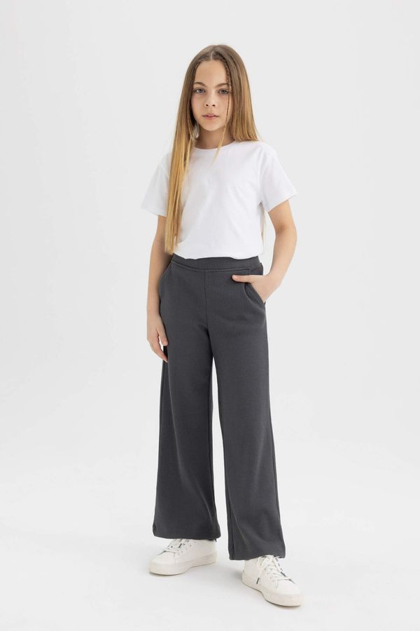 DEFACTO DEFACTO Girl Straight Fit Waffle Trousers