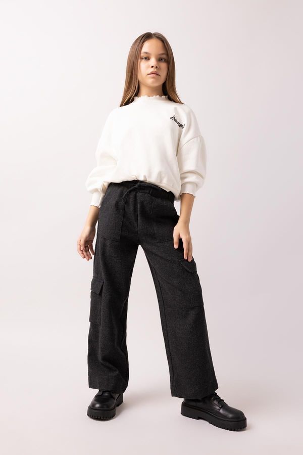 DEFACTO DEFACTO Girl Wide Leg Cargo Wide Leg Cotton Pants