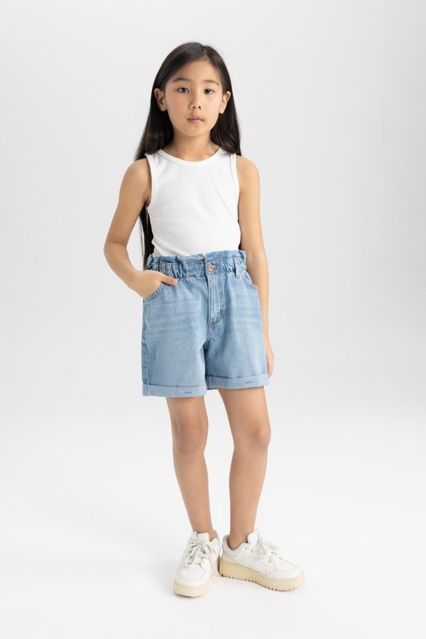 DEFACTO DEFACTO Girl&#39;s Paperbag Jean Shorts