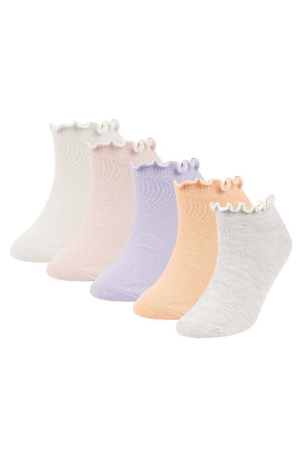 DEFACTO DEFACTO Girls 5-Pack Cotton Ankle Socks