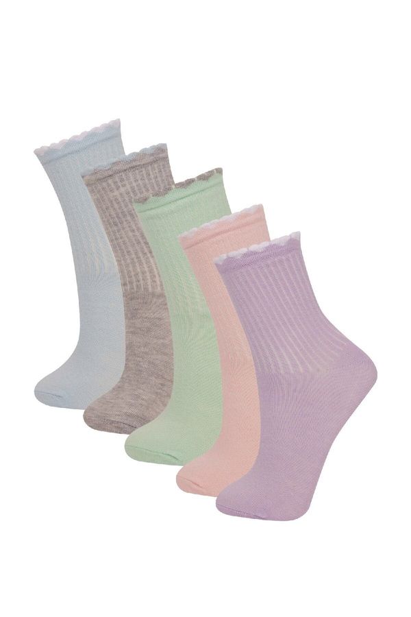 DEFACTO DEFACTO Girls 5-Pack Cotton Long Socks