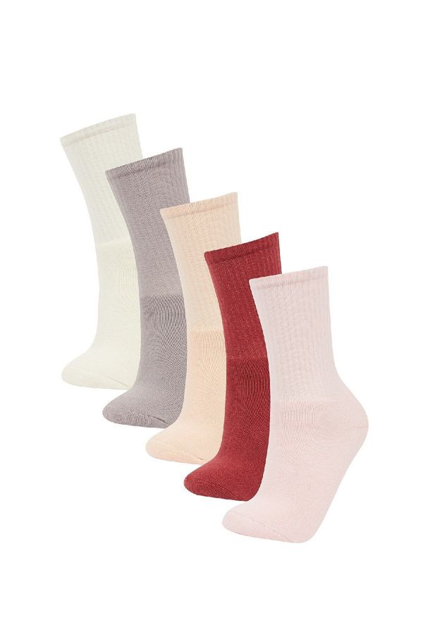 DEFACTO DEFACTO Girls 5-Pack Cotton Long Socks