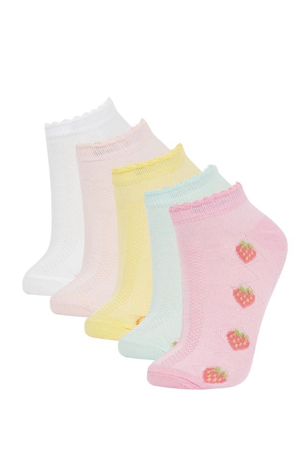 DEFACTO DEFACTO Girl's 5-Piece Cotton Booties Socks