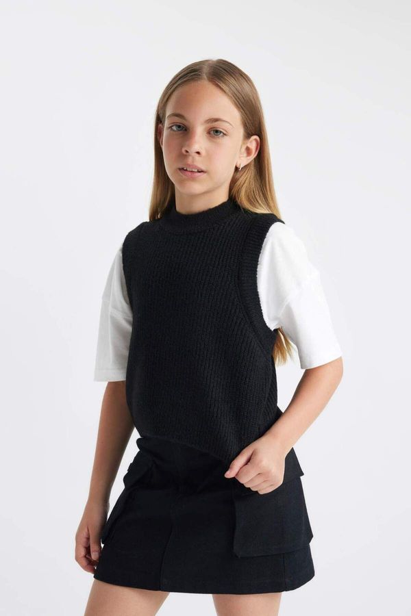 DEFACTO DEFACTO Girl's Crew Neck Knitted Sweater