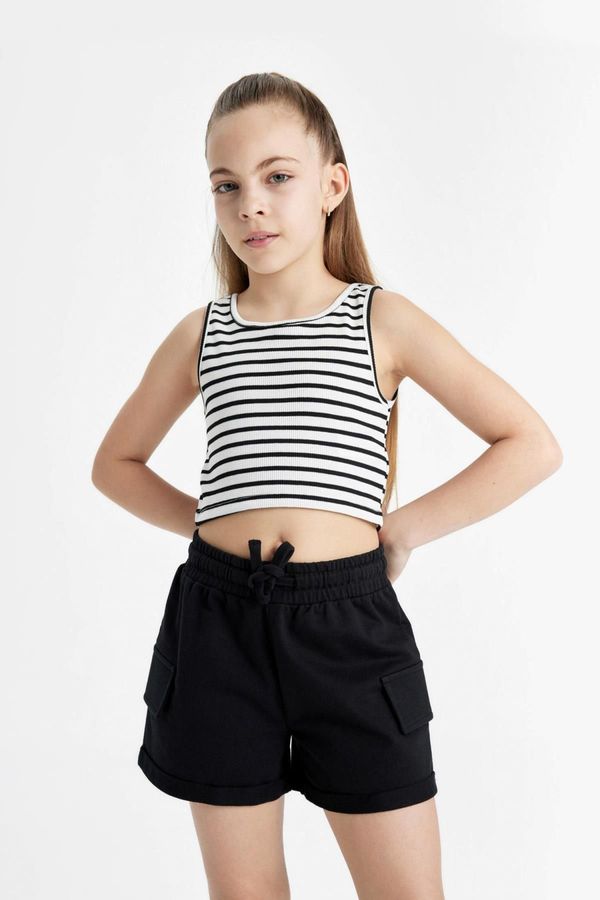 DEFACTO DEFACTO Girls' Crew Neck Striped Undershirt