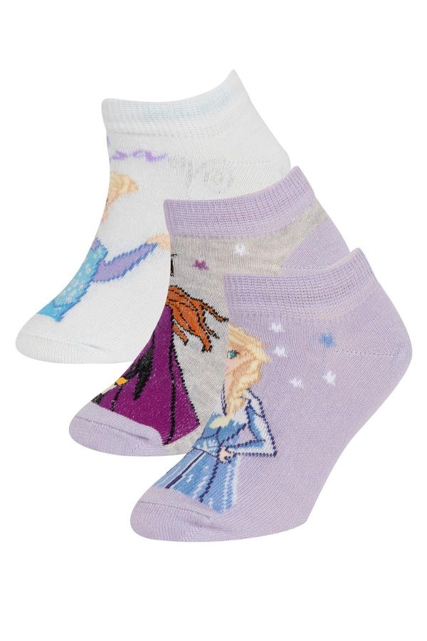 DEFACTO DEFACTO Girl's Frozen 3-pack Cotton Booties Socks