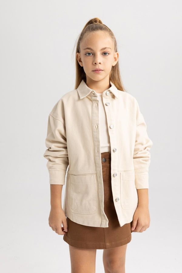 DEFACTO DEFACTO Girl's Gabardine Long Sleeve Shirt