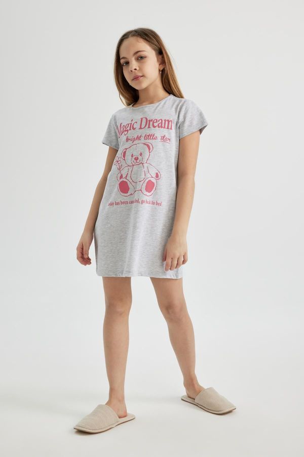 DEFACTO DEFACTO Girl's Half Sleeve Printed Dress