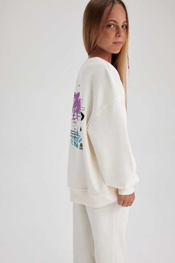 DEFACTO DEFACTO Girl's Oversize Fit Sweatshirt