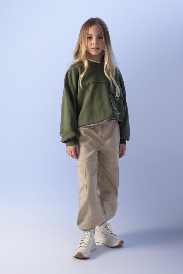 DEFACTO DEFACTO Girls Parachute Cargo Gabardine Pants