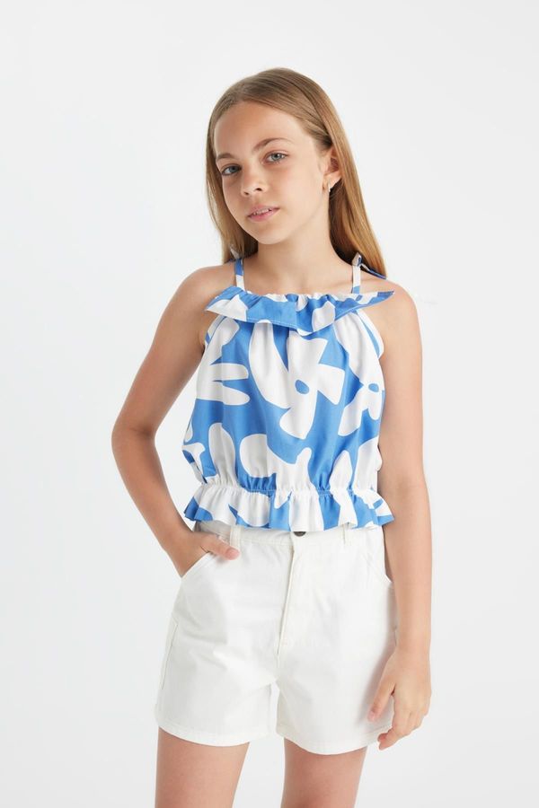 DEFACTO DEFACTO Girl's Patterned Strap Blouse