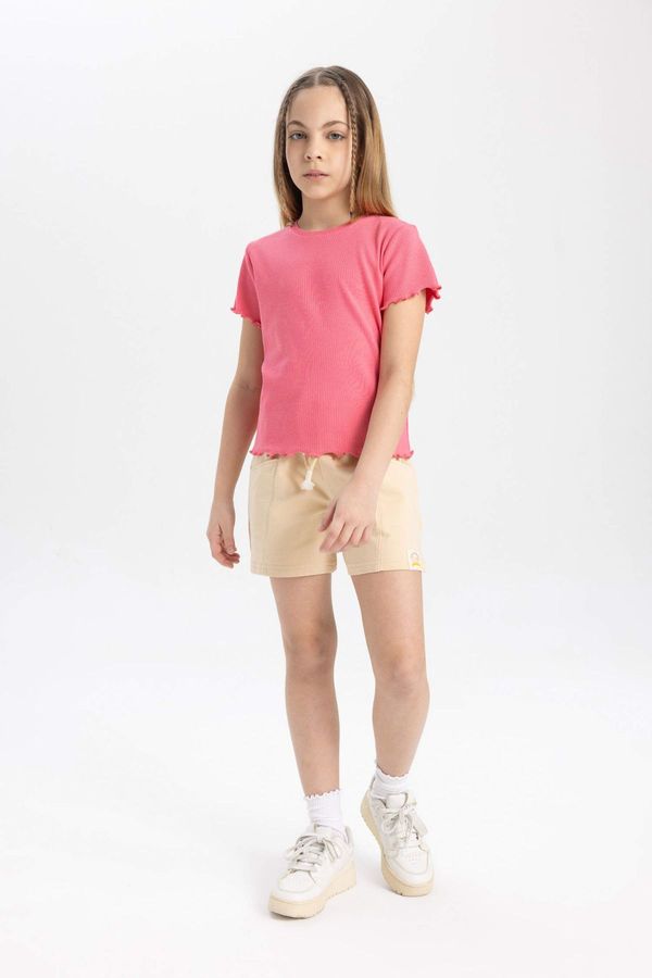 DEFACTO DEFACTO Girl's Pocket Woven Label Shorts