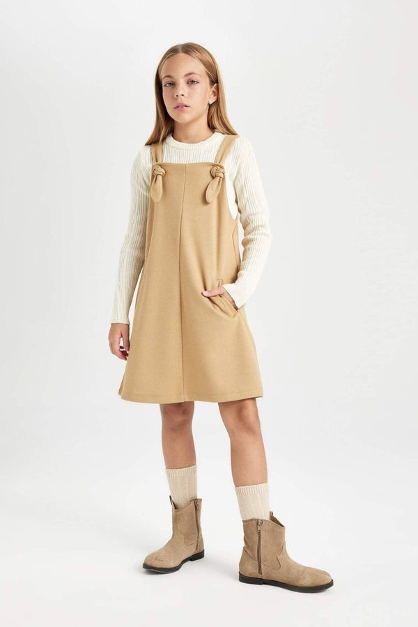 DEFACTO DEFACTO Girl's Pocketed Overall Dress D2923a824wn