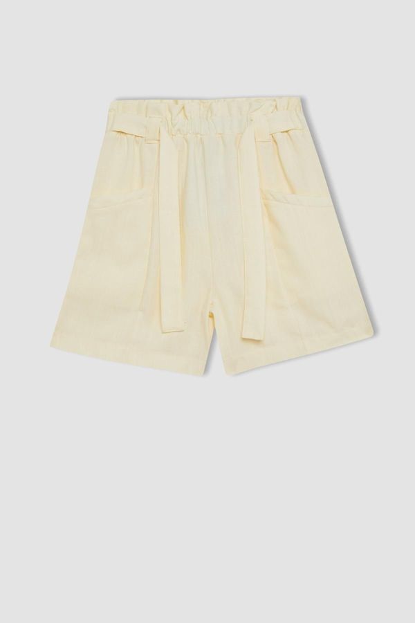 DEFACTO DEFACTO Girl's Pocketed Paperbag Shorts