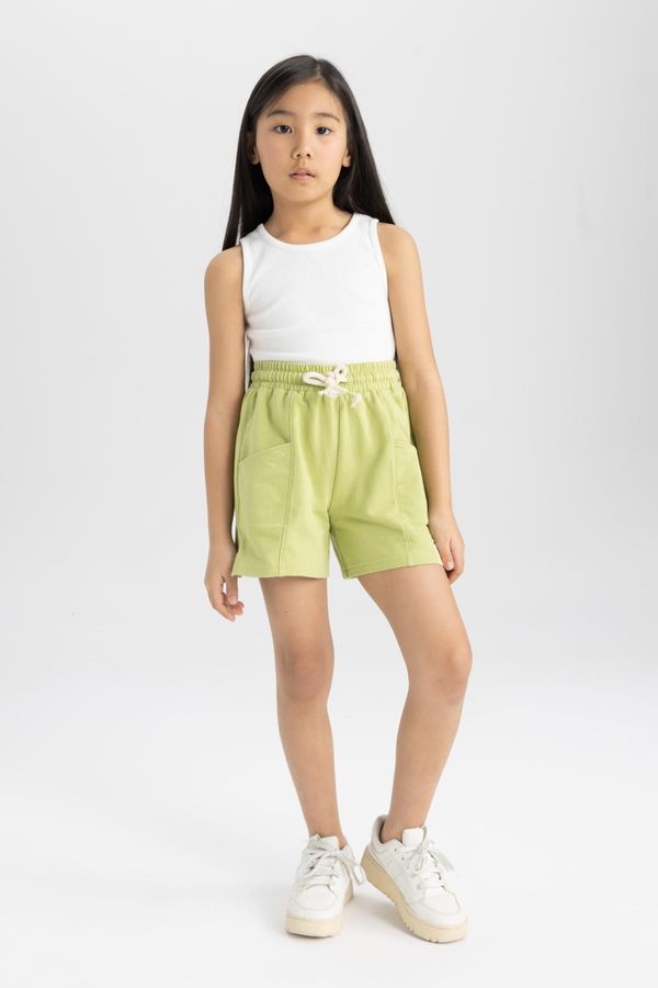 DEFACTO DEFACTO Girl's Pocketed Woven Labeled Shorts