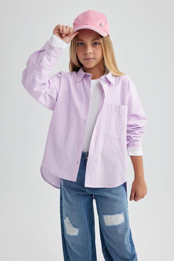 DEFACTO DEFACTO Girls Poplin Long Sleeve Shirt