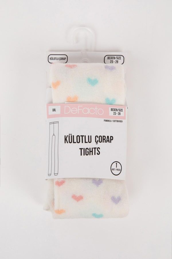 DEFACTO DEFACTO Girls Printed Cotton Long Socks